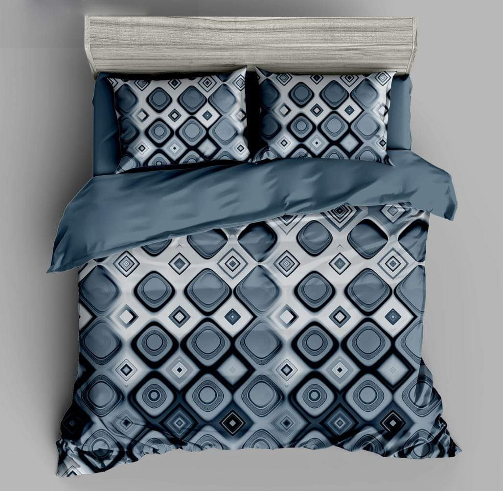 URBANA Designer King Size Grey Double Bed Sheet