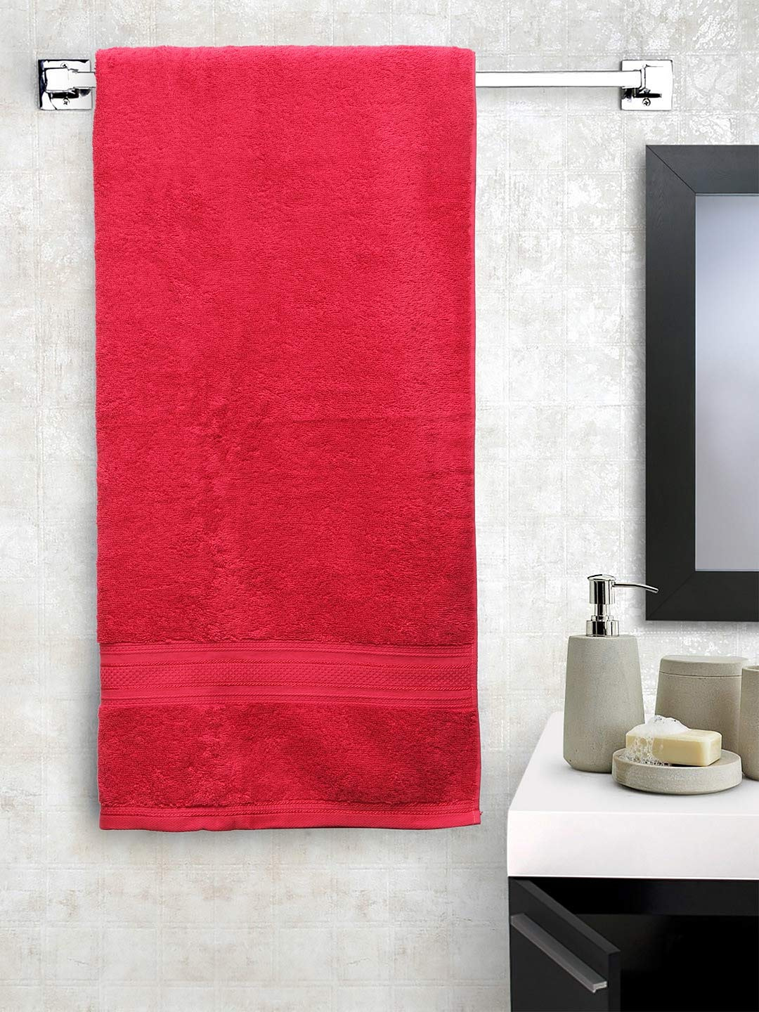 Trident Classic Plus Bath Towel 75x150 Raspberry Red
